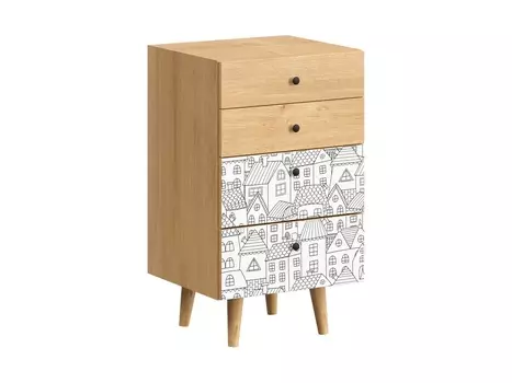 Комод frida (ogogo) серый 50x86x45 см.