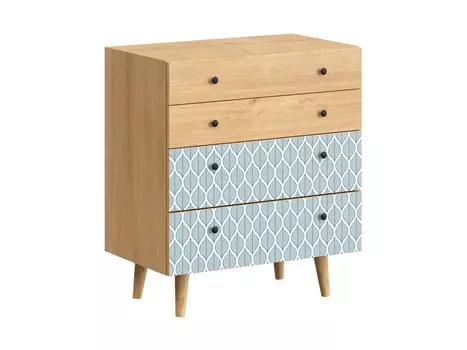 Комод frida (ogogo) синий 76x86x45 см.