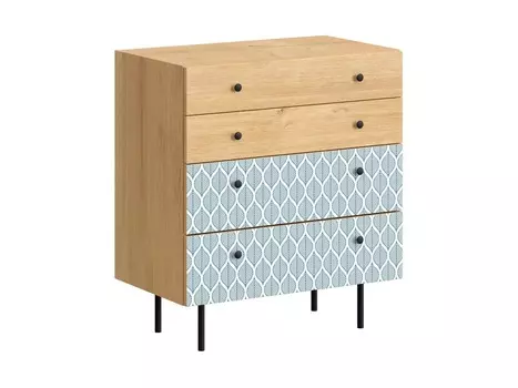 Комод frida (ogogo) синий 76x86x45 см.