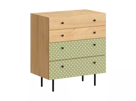 Комод frida (ogogo) зеленый 76x86x45 см.