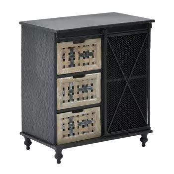 Комод kestel (to4rooms) черный 63x70x40 см.