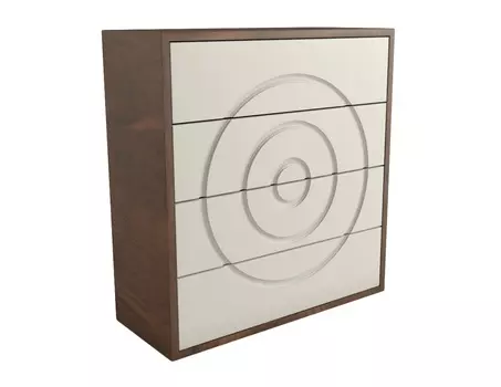 Комод круги на воде (odingeniy) белый 90.0x95.0x35.0 см.