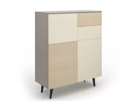 Комод level 002 (olhause) бежевый 100x122x40 см.