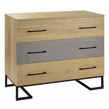 Комод loft дуб (r-home) бежевый 100x82x50 см.