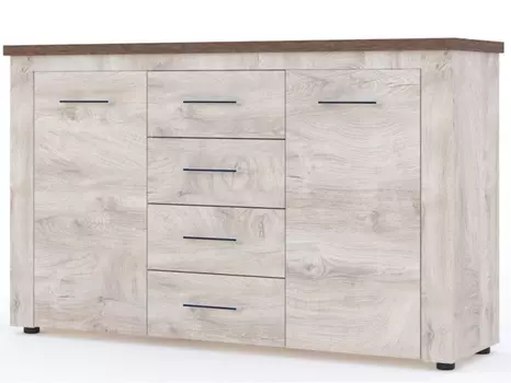 Комод «мэдисон» 2д4ящ (аврора) серый 150x91x41 см.