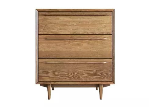 Комод на три ящика bruni (etg-home) коричневый 90x80x45 см.