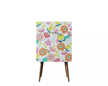 Комод на высоких ножках berber (etg-home) мультиколор 70x120x45 см.