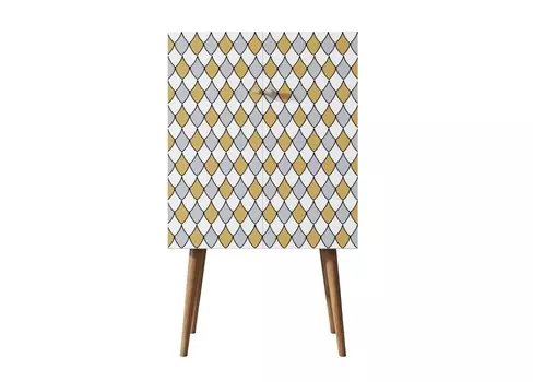 Комод на высоких ножках berber (etg-home) мультиколор 70x120x45 см.