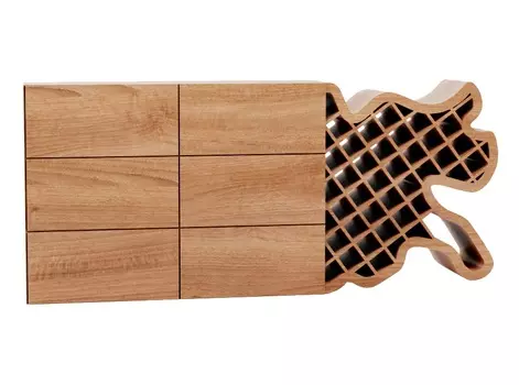 Комод пень решетка-винница (odingeniy) бежевый 213.0x97.0x40.0 см.