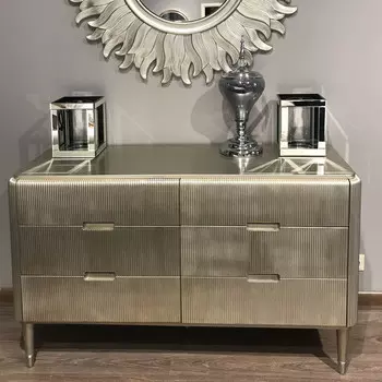 Комод rimini (fratelli barri) серебристый 132x83x48 см.