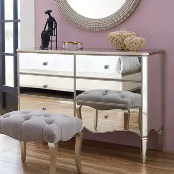 Комод rimini (fratelli barri) серебристый 141x95x48 см.