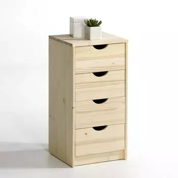 Комод с 4 ящиками crawley (laredoute) бежевый 37x73x34 см.