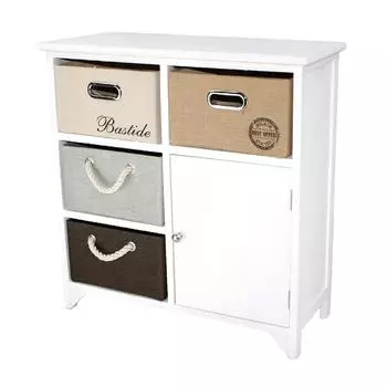 Комод с четырьмя ящиками (ecodesign) белый 67x69x28 см.