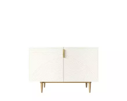 Комод с двумя дверками line (etg-home) бежевый 120x80x50 см.