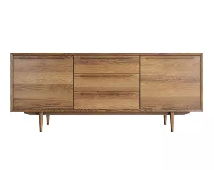 Комод с тремя ящиками bruni (etg-home) коричневый 180x75x45 см.