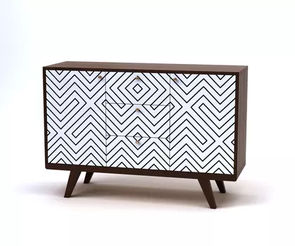 Комод thimon (the idea) черный 120x82x40 см.