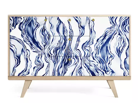 Комод thimon (the idea) синий 120x82x40 см.