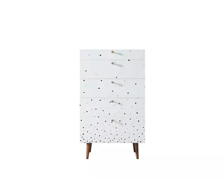 Комод высокий berber (etg-home) белый 70x120x45 см.