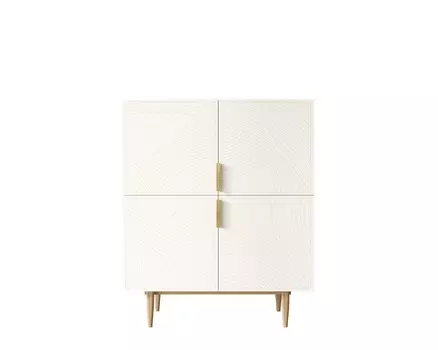 Комод высокий с четырьмя дверками line (etg-home) бежевый 100x120x45 см.