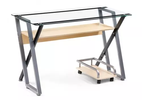 Компьютерный стол gunar (woodville) серый 60x75x120 см.