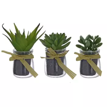 Комплект искусственных цветков в кашпо rake (3 шт) (to4rooms) зеленый 13 см.