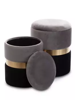 Комплект из 2-х пуфиков new-york (my interno) коричневый 44 см.