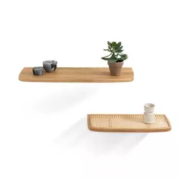 Комплект из 2 полок настенных buisseau (laredoute) бежевый 80x2x26 см.