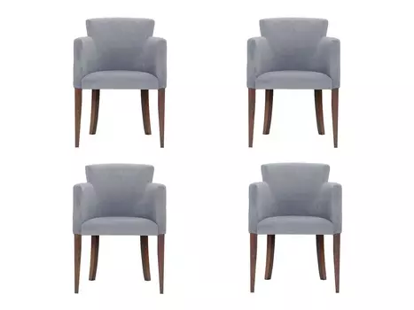 Комплект из 4 стульев aron (myfurnish) серый 56x81x58 см.
