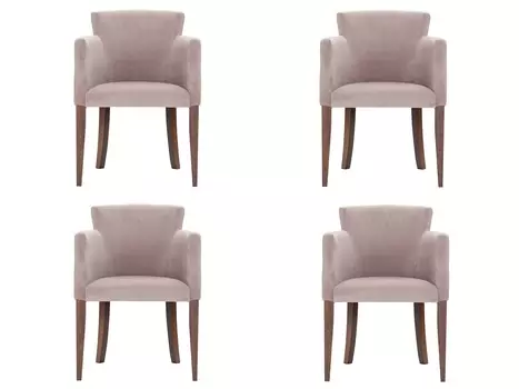 Комплект из 4 стульев aron (myfurnish) бежевый 56x81x58 см.