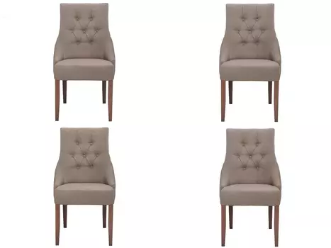 Комплект из 4 стульев classic (myfurnish) бежевый 52x102x70 см.
