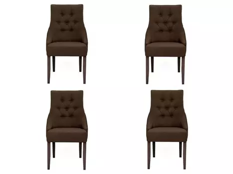 Комплект из 4 стульев classic (myfurnish) коричневый 52x102x70 см.