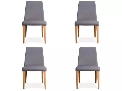 Комплект из 4 стульев getty (myfurnish) серый 48x82x56 см.