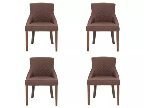 Комплект из 4 стульев paramont (myfurnish) коричневый 58x79x58 см.