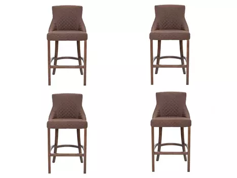 Комплект из 4 стульев paramont (myfurnish) коричневый 56x110x58 см.