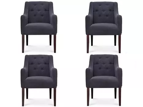 Комплект из 4 стульев toledo (myfurnish) серый 62x91x66 см.