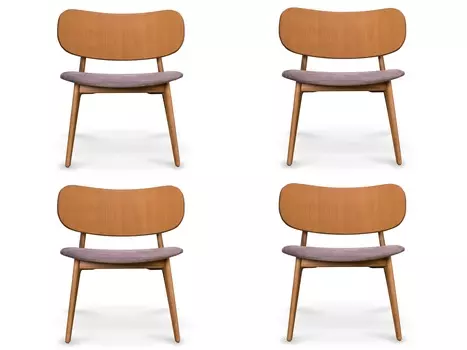 Комплект из 4 стульев xavier lounge (myfurnish) коричневый 66x69x67 см.