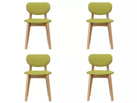 Комплект из 4 стульев xavier (myfurnish) зеленый 45x79x45 см.