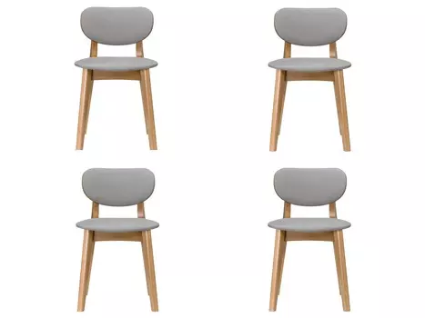 Комплект из 4 стульев xavier (myfurnish) серый 45x79x45 см.