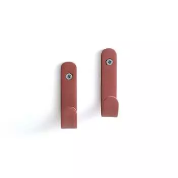 Комплект из двух крючков hiba (laredoute) коричневый 1x3x8 см.