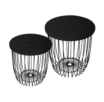 Комплект кофейных столиков easy (bradexhome) черный 41 см.