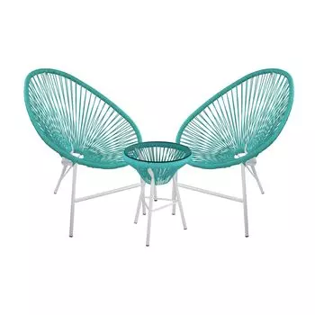 Комплект кофейный acapulco (ecodesign) бирюзовый 108x106x73 см.