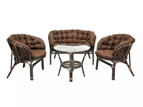 Комплект кофейный багама (ecodesign) коричневый 114x75x65 см.
