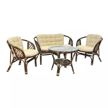 Комплект кофейный багама (ecogarden) коричневый 120x75x65 см.