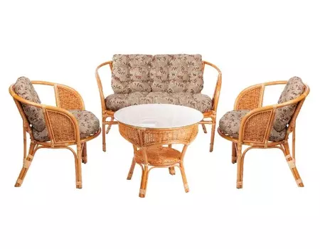 Комплект кофейный багама wicker (ecodesign) оранжевый 72x75x60 см.