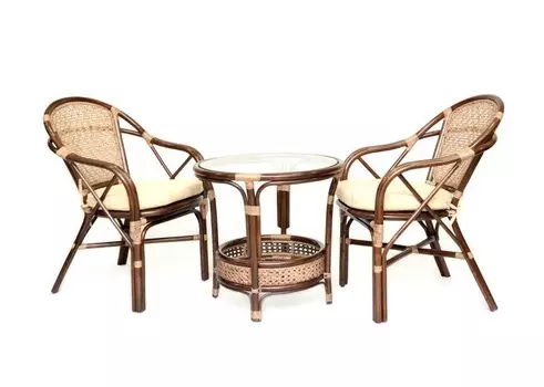 Комплект кофейный ellena-2 (ecodesign) коричневый 62x88x60 см.