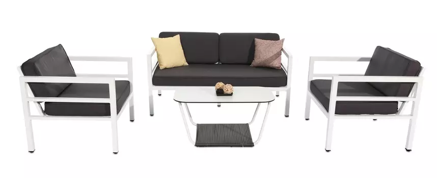 Комплект мебели «эстелья» (на 4 персоны) (outdoor) серый 148x73x206 см.