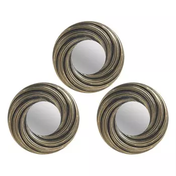 Комплект настенных зеркал horn (3 шт) (to4rooms) золотой 2 см.