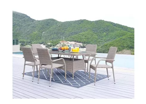 Комплект обеденный (ecodesign) коричневый 160x75x90 см.