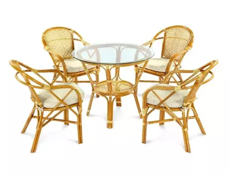 Комплект обеденный ellena (ecodesign) оранжевый 62x88x84 см.