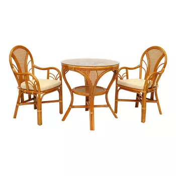 Комплект обеденный lamokko l к (ecogarden) коричневый 59x96x55 см.